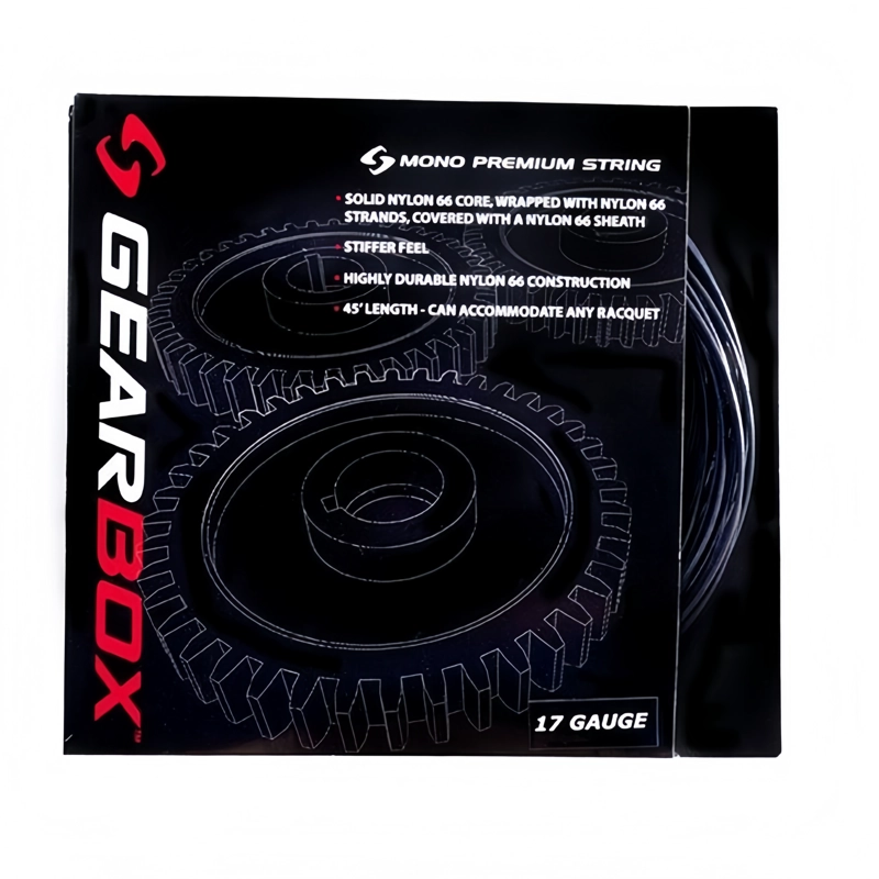 CUERDA DE RACQUETBALL GEARBOX MONO PREMIUM 17G NEGRA 11.4 MT - 2