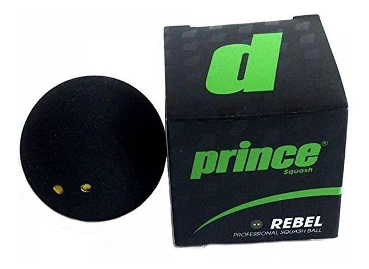 PELOTA DE SQUASH PRINCE REBEL DOBLE PUNTO AMARILLO - 1