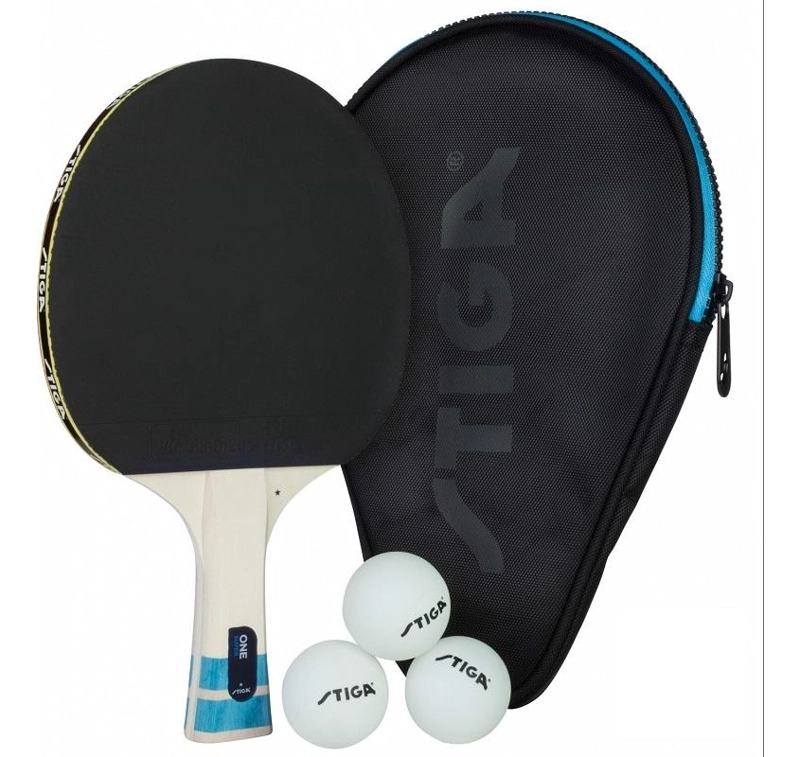 SET TENIS DE MESA STIGA SUPER 1 PALETA - 3PELOTAS - 1 CUBRE - 2