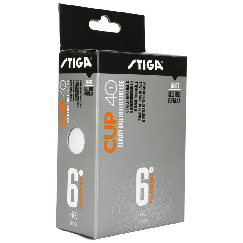 PELOTA TENIS DE MESA STIGA CUP 40+ PACK 6 UNIDADES - 1