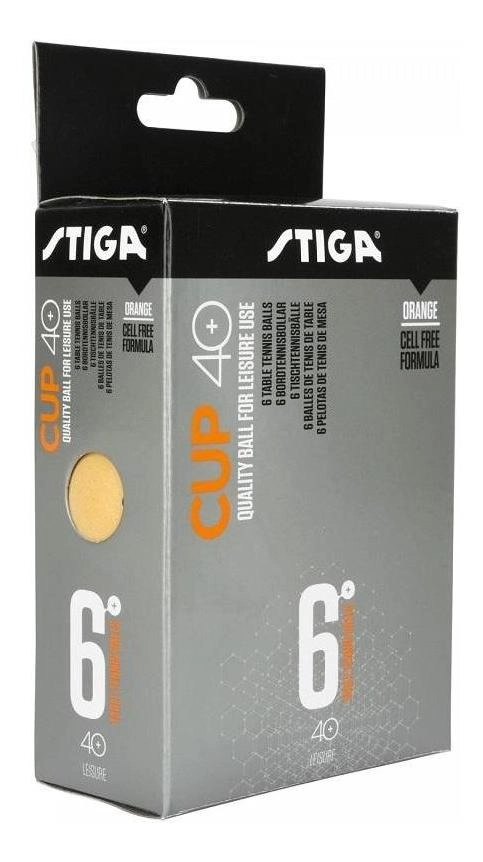 PELOTA TENIS DE MESA STIGA CUP 40+ NARANJA X6 - 1