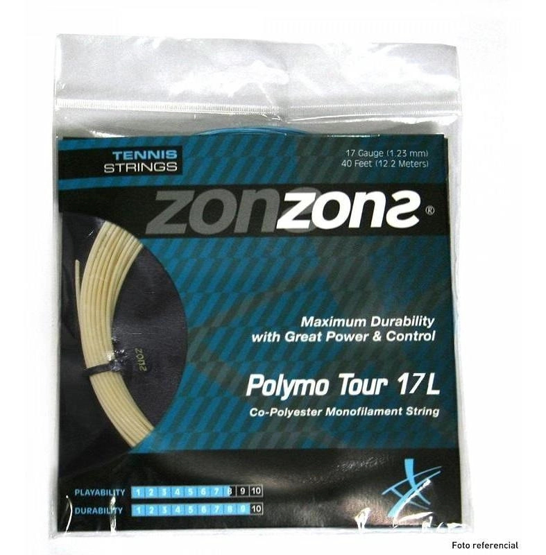 CUERDA DE TENIS ZONS POLYMO TOUR 17L/1.23MM AMBER 12 MTS. - 1