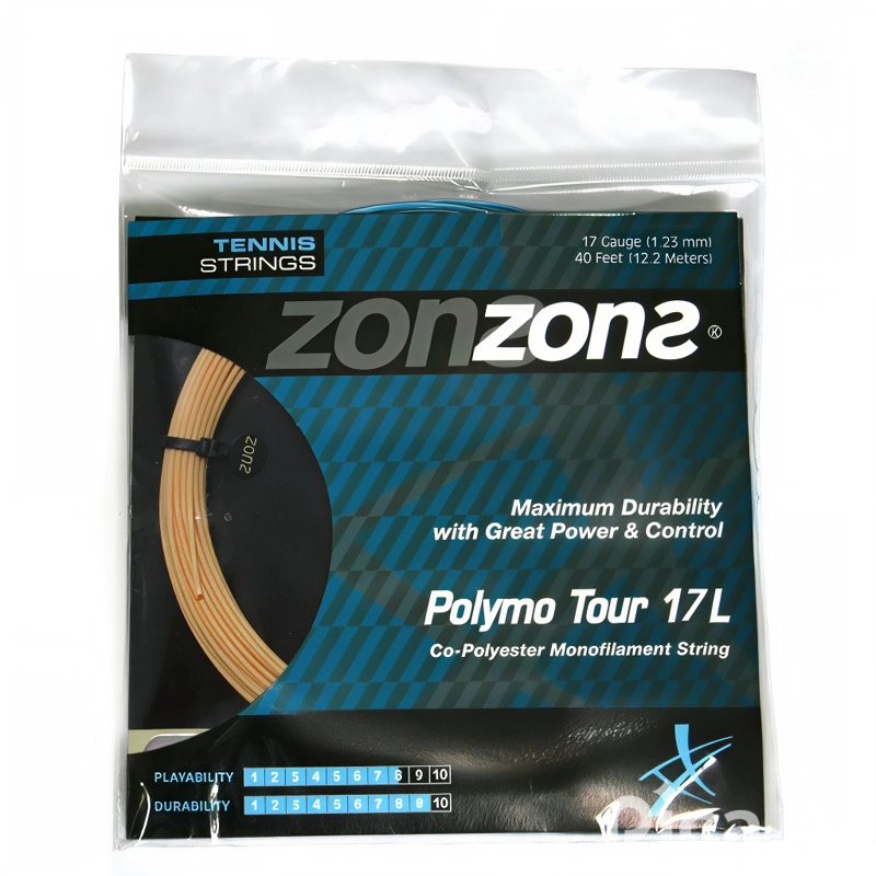 CUERDA DE TENIS ZONS POLYMO TOUR 17L/1.23MM GOLD 12 MTS. - 2