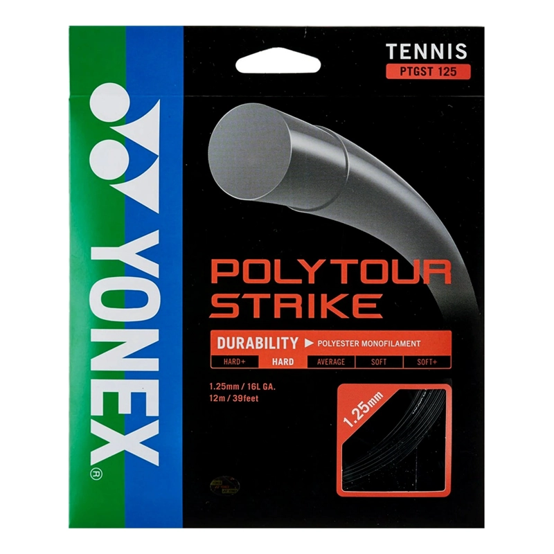 CUERDA DE TENIS YONEX POLY TOUR STRIKE 16L/1.25MM NEGRA 12 M - 1