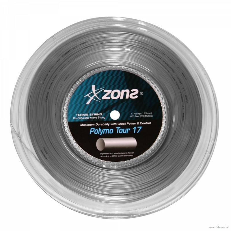 CUERDA TENIS ZONS POLYMO TOUR 17L/1.23MM SILVER 200 MTS. - 1
