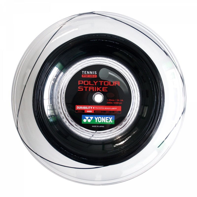 CUERDA DE TENIS YONEX POLY TOUR STRIKE 16L/1.25MM NEGRA 200 - 1