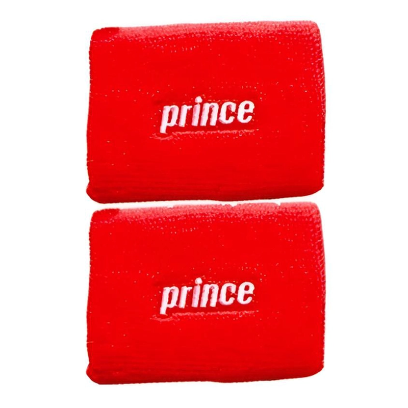MUÑEQUERA PRINCE ROJA LOGO BLANCO PAR - 2