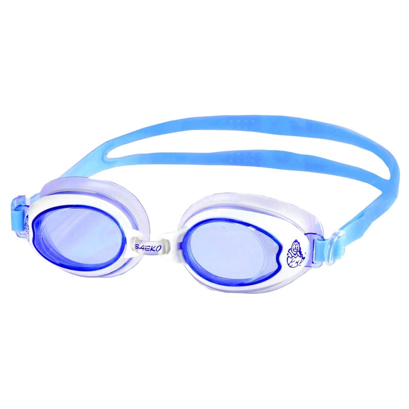 LENTES NATACION SAEKO S15 DINOSAURIO AZUL - 2