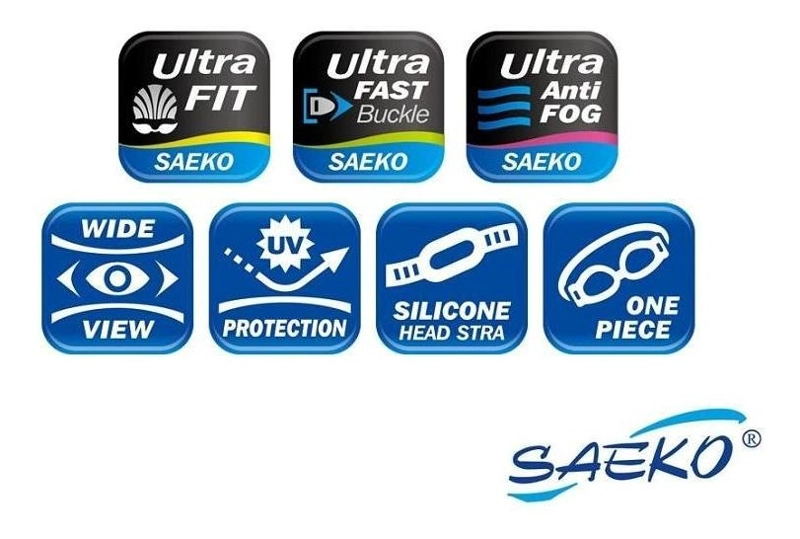 LENTES NATACION SAEKO K5 MARINER AZUL - 2