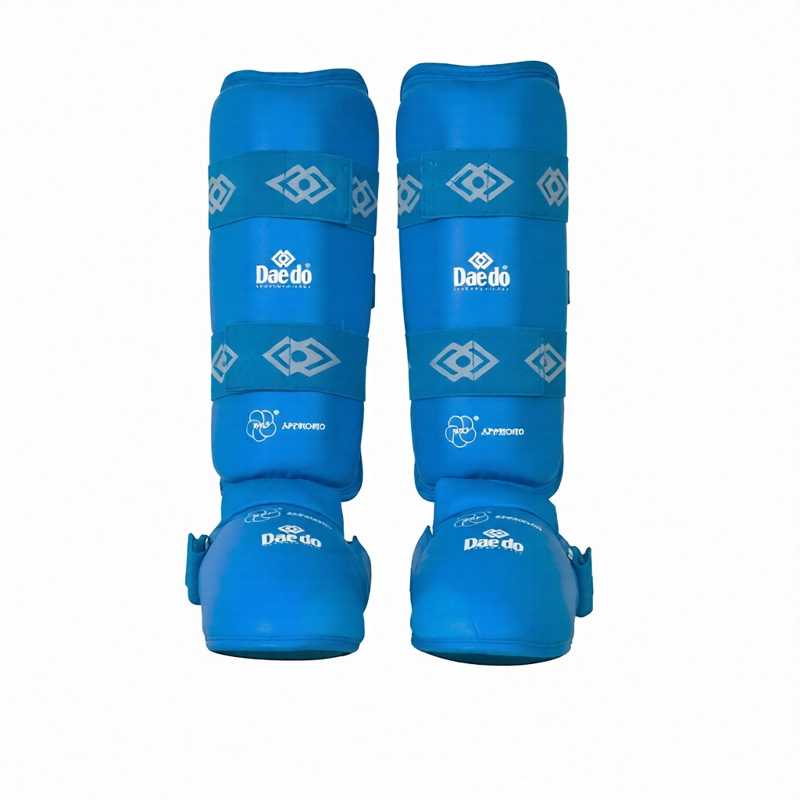 CANILLERA CON EMPEINERA KARATE DAEDO WKF AZUL - 1
