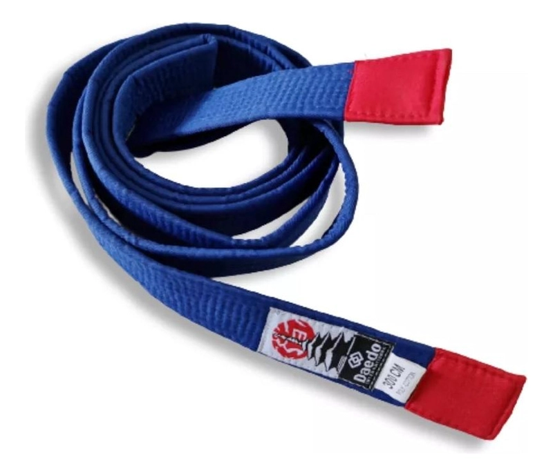 CINTURON DAEDO AZUL PUNTA ROJA 245 CMS. - 1