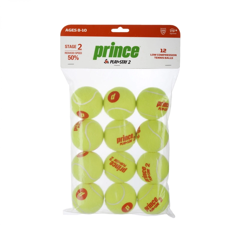 PELOTA DE TENIS PRINCE PLAY & STAY STAGE 2 X12 - 1