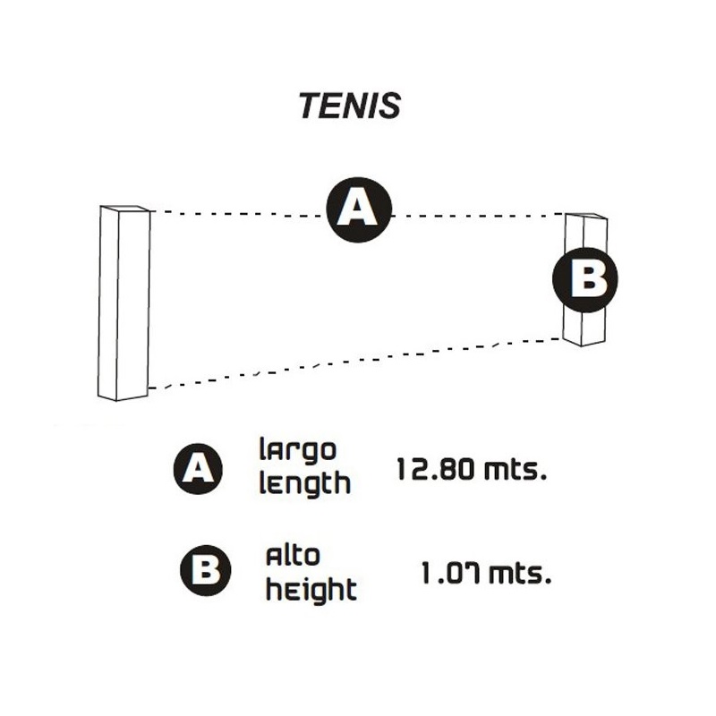 RED TENIS SIMPLE 30PLY TRENZADA - 2