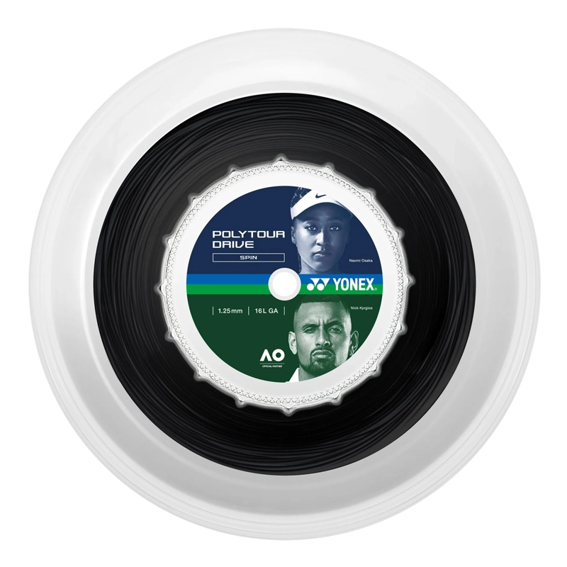 CUERDA DE TENIS YONEX POLY TOUR DRIVE 16L/1.25MM NEGRA 200 M - 1