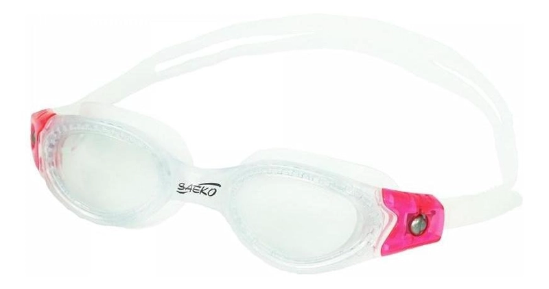 LENTES NATACION SAEKO S52 PACIFIC JUNIOR TRANSPARENTE/ROSA - 1
