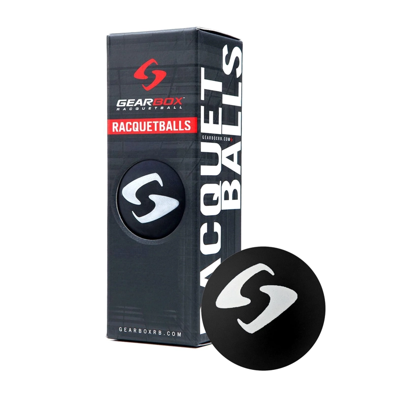 PELOTA DE RACQUETBALL GEARBOX NEGRAS X3 - 1