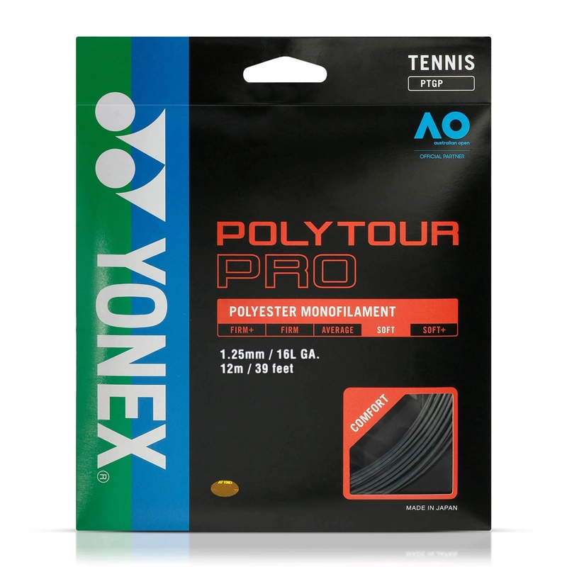 CUERDA DE TENIS YONEX POLYTOUR PRO 16L/1.25MM BLACK 12 MTS. - 1