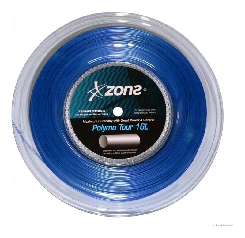 CUERDA DE TENIS ZONS POLYMO TOUR 16L/1.28MM DARK BLUE 200 MT - 1