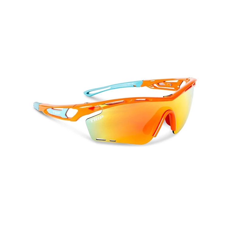 LENTES BICI TRIP PRO 3 MICAS NARANJO/AZUL - 1