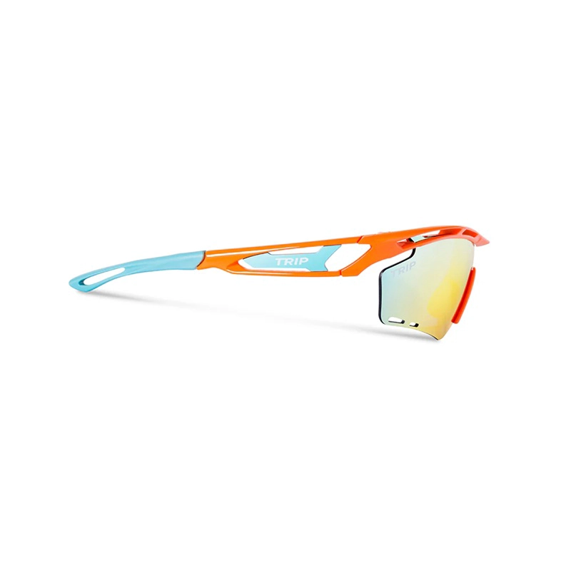 LENTES BICI TRIP PRO 3 MICAS NARANJO/AZUL - 3