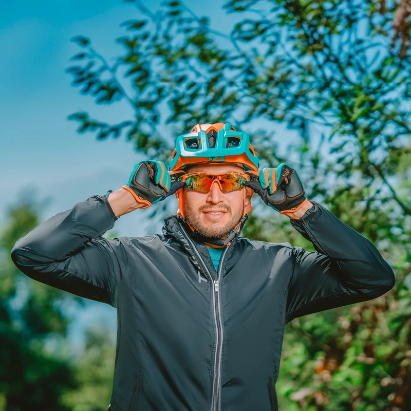 LENTES BICI TRIP PRO 3 MICAS NARANJO/AZUL - 4