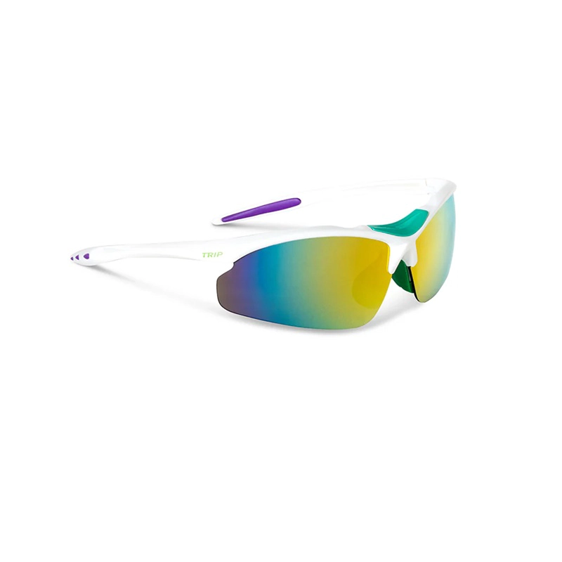LENTES BICI TRIP FEMM 5 MICAS BLANCO/PURPURA - 1
