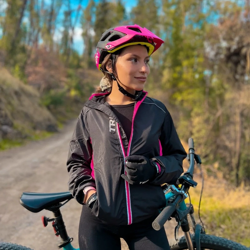 CORTAVIENTO BICI TRIP BLACK/PINK - 3