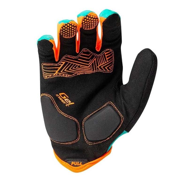 GUANTES BICI LARGOS TRIP TURQUESA/ORANGE - 2