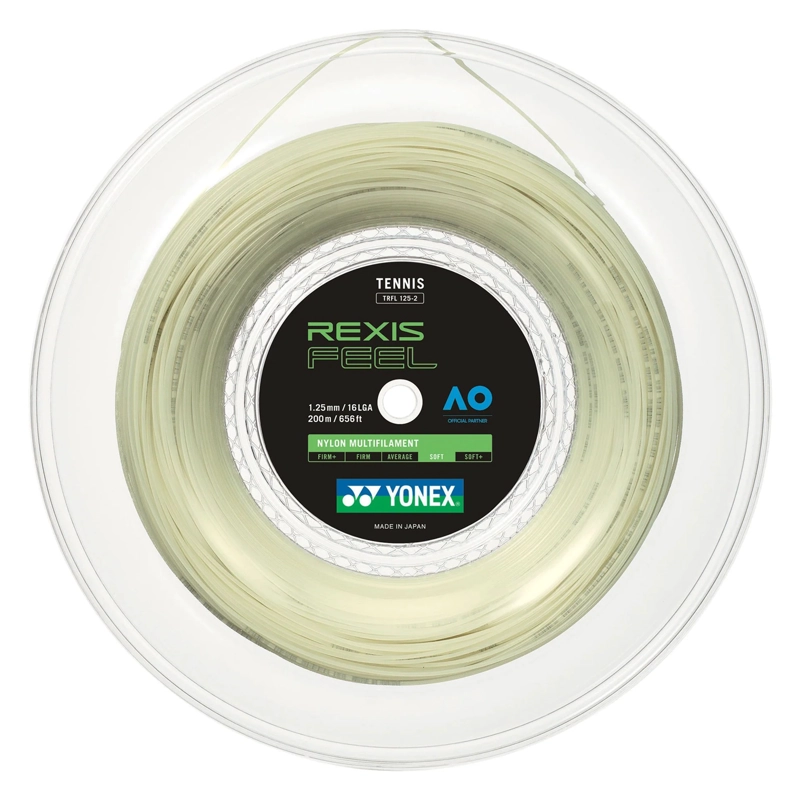 CUERDA DE TENIS YONEX REXIS FEEL 16L/1.25MM BLANCA 200 MTS. - 1