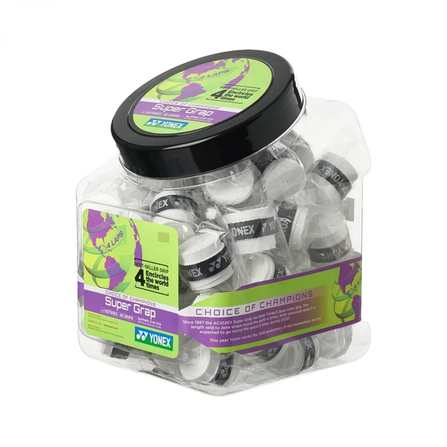 OVERGRIP TENIS YONEX POLIURETANO SUPER GRAP BLANCO JARRO X60 - 2