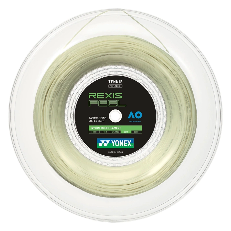 CUERDA DE TENIS YONEX REXIS FEEL 16L/1.30MM BLANCA 200 MTS. - 1