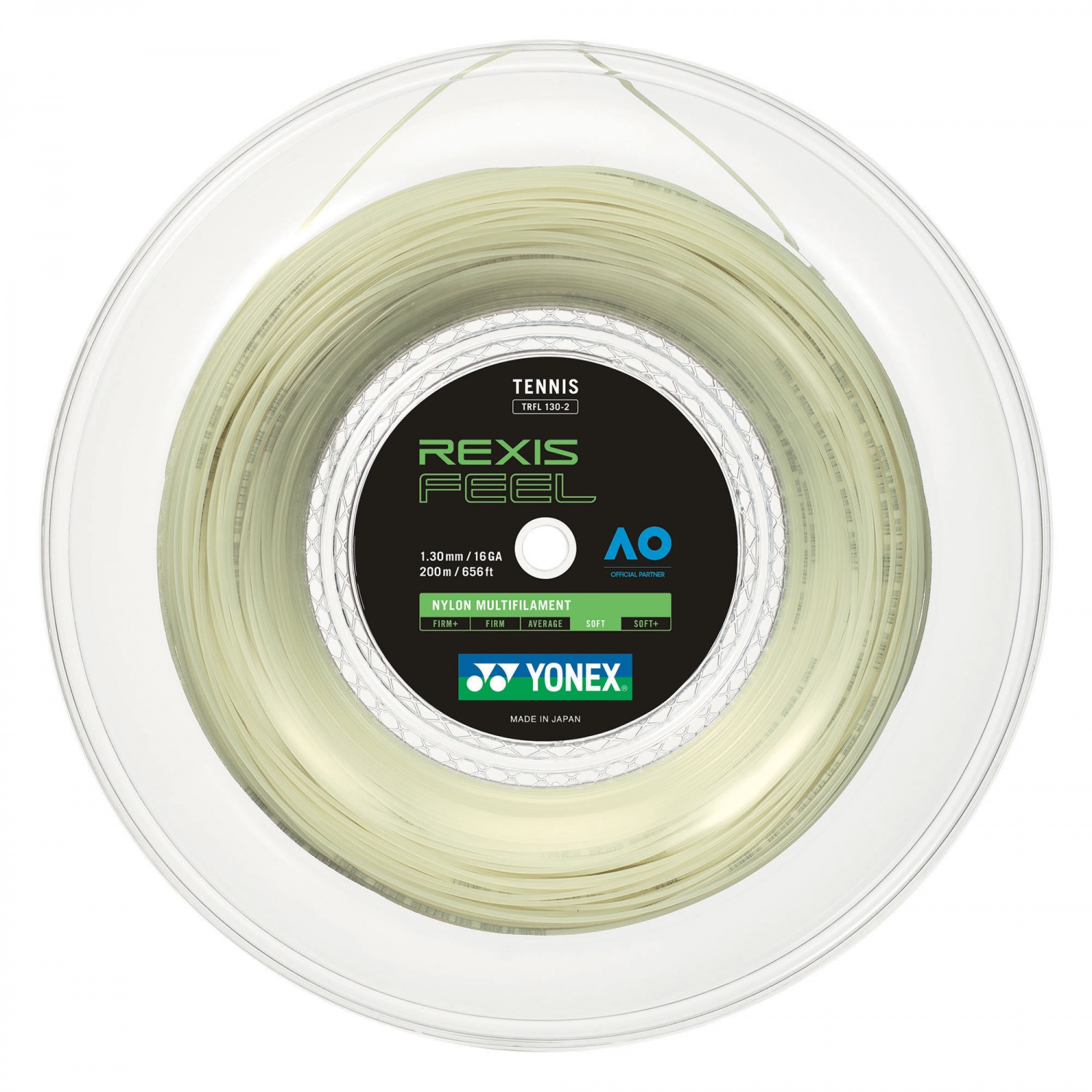 CUERDA TENIS YONEX REXIS FEEL 16L/1.30MM BLANCA 200 MTS. - 1