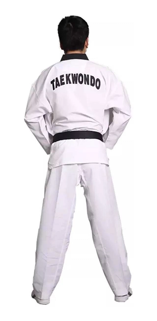 DOBOK NEW PINE TREE WT BORDADO CUELLO NEGRO C/CINTURON BLANCO - 2