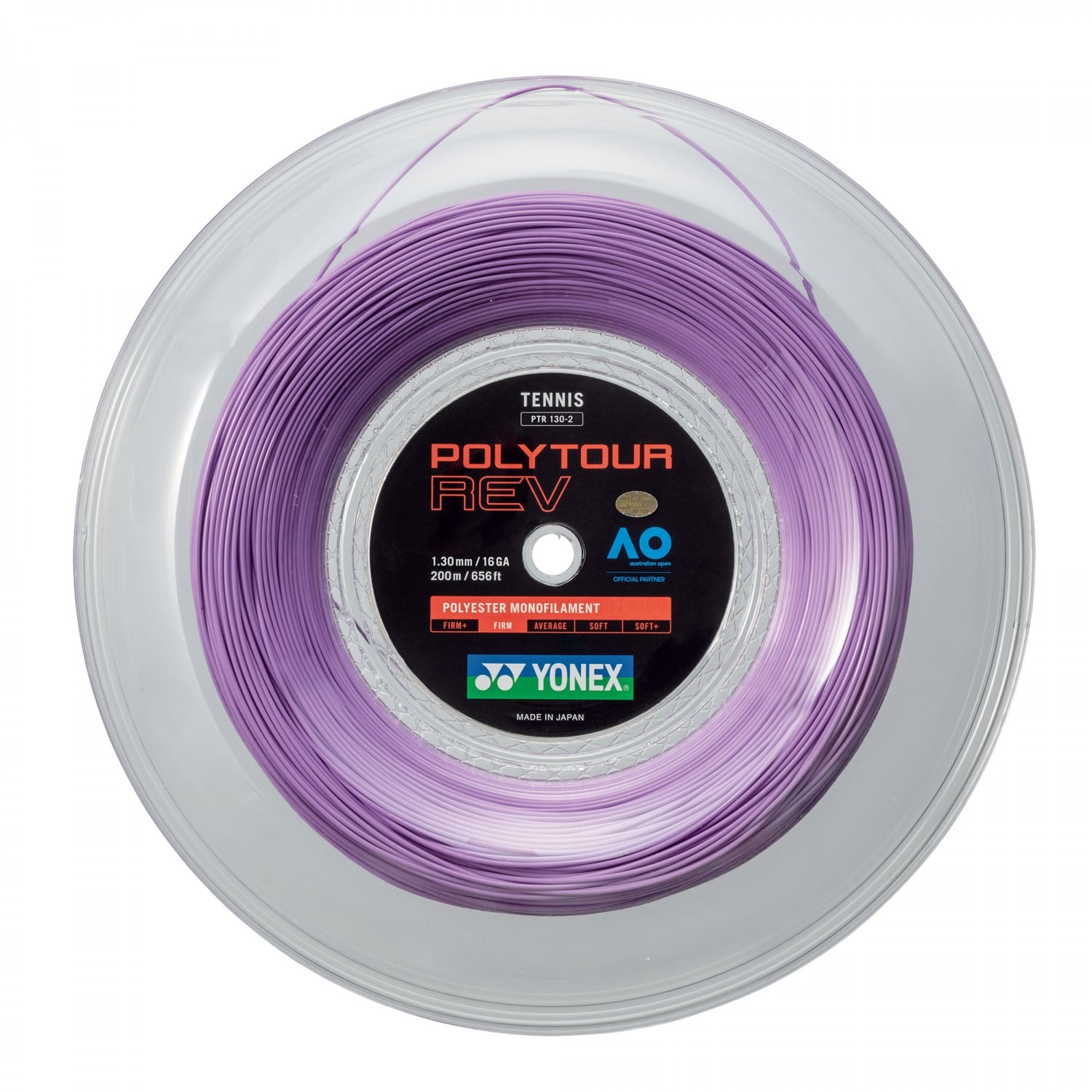 CUERDA DE TENIS YONEX POLY TOUR REV 16L/1.30MM PURPURA 200 M - 1