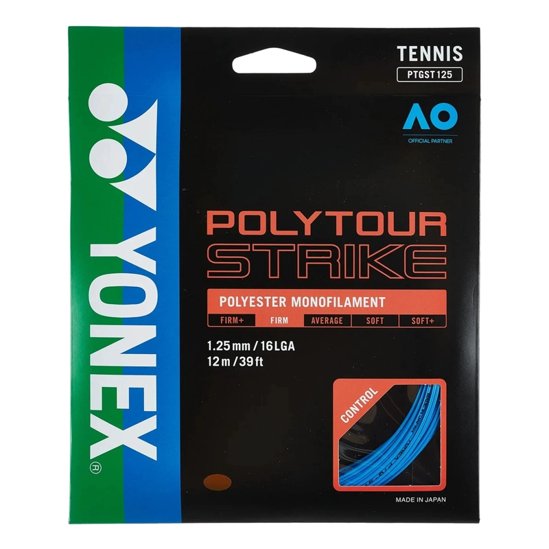 CUERDA DE TENIS YONEX POLY TOUR STRIKE 16L/1.25MM AZUL 12 MT - 1