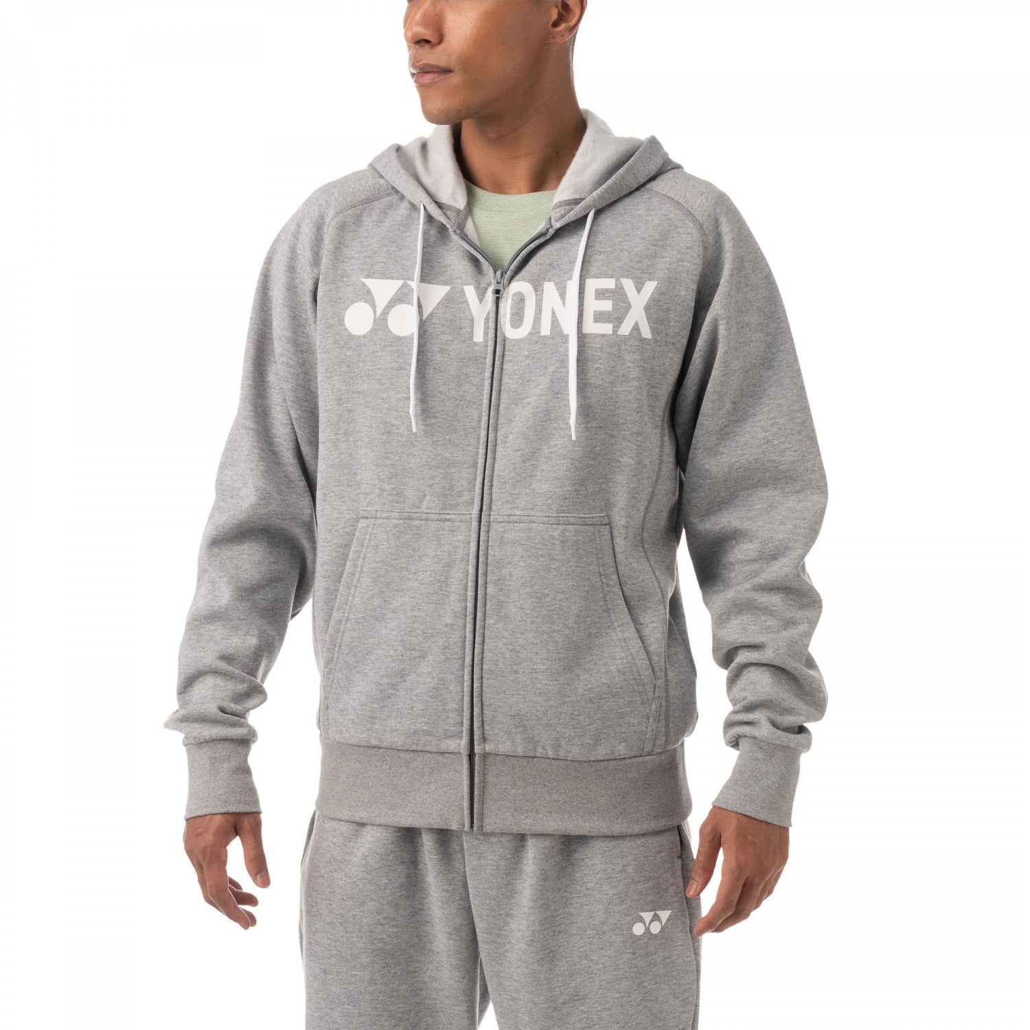 POLERON YONEX HOODIE 0018 GRIS HOMBRE - 4