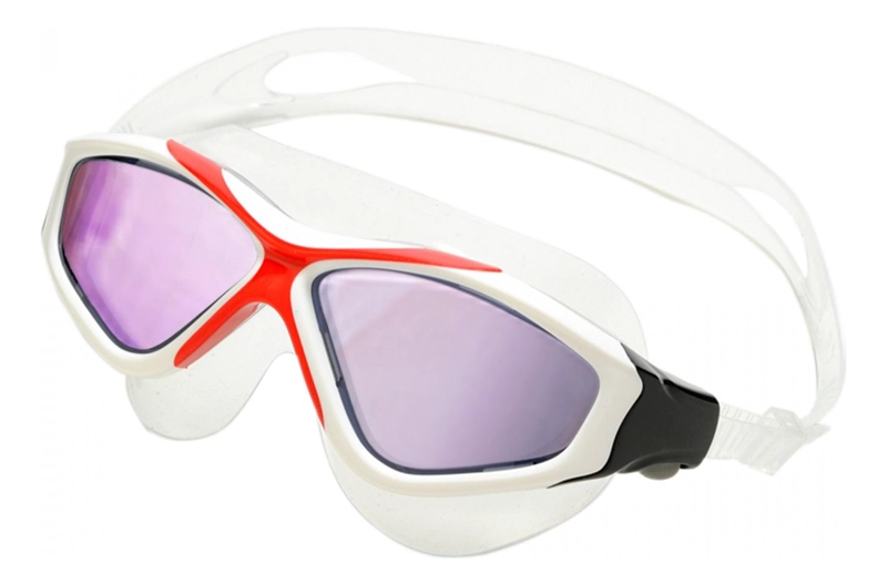LENTES NATACION SAEKO K9 UV MARLIN BLANCO-ROJO - 1