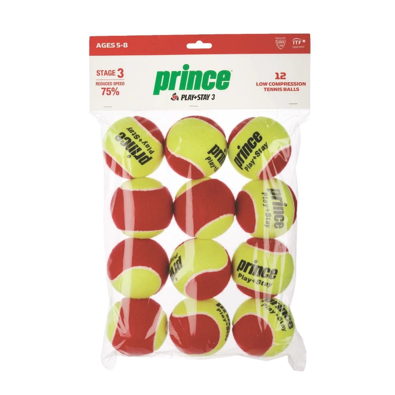PELOTA DE TENIS PRINCE PLAY & STAY STAGE 3 X12 - 1