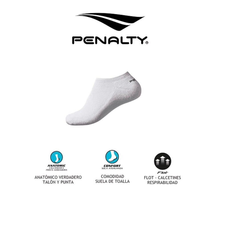 MEDIAS DEPORTIVAS PENALTY INVISIBLE TRIPACK BLANCO - 2