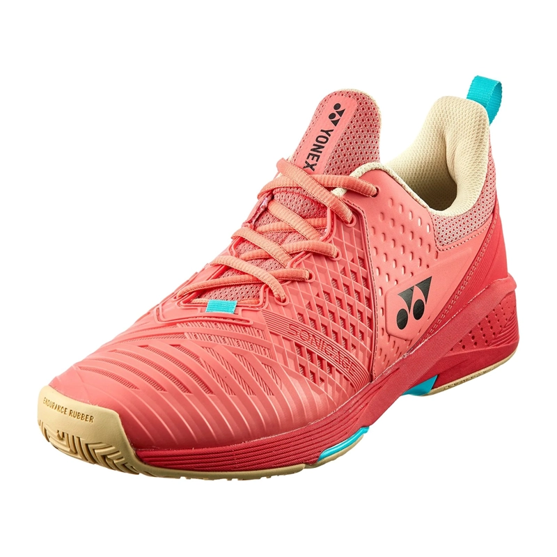 ZAPATILLA TENIS YONEX SONICAGE 3 ROJO CORAL 2024 - 1