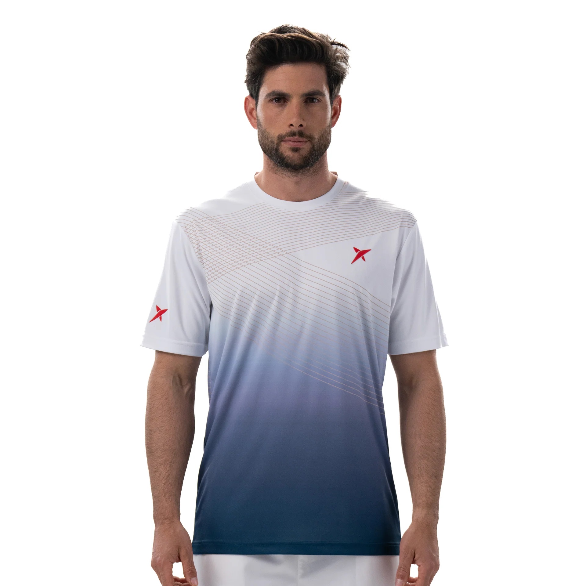 POLERA PADEL HOMBRE DROP SHOT CALUCA BLANCA 2024 - 1