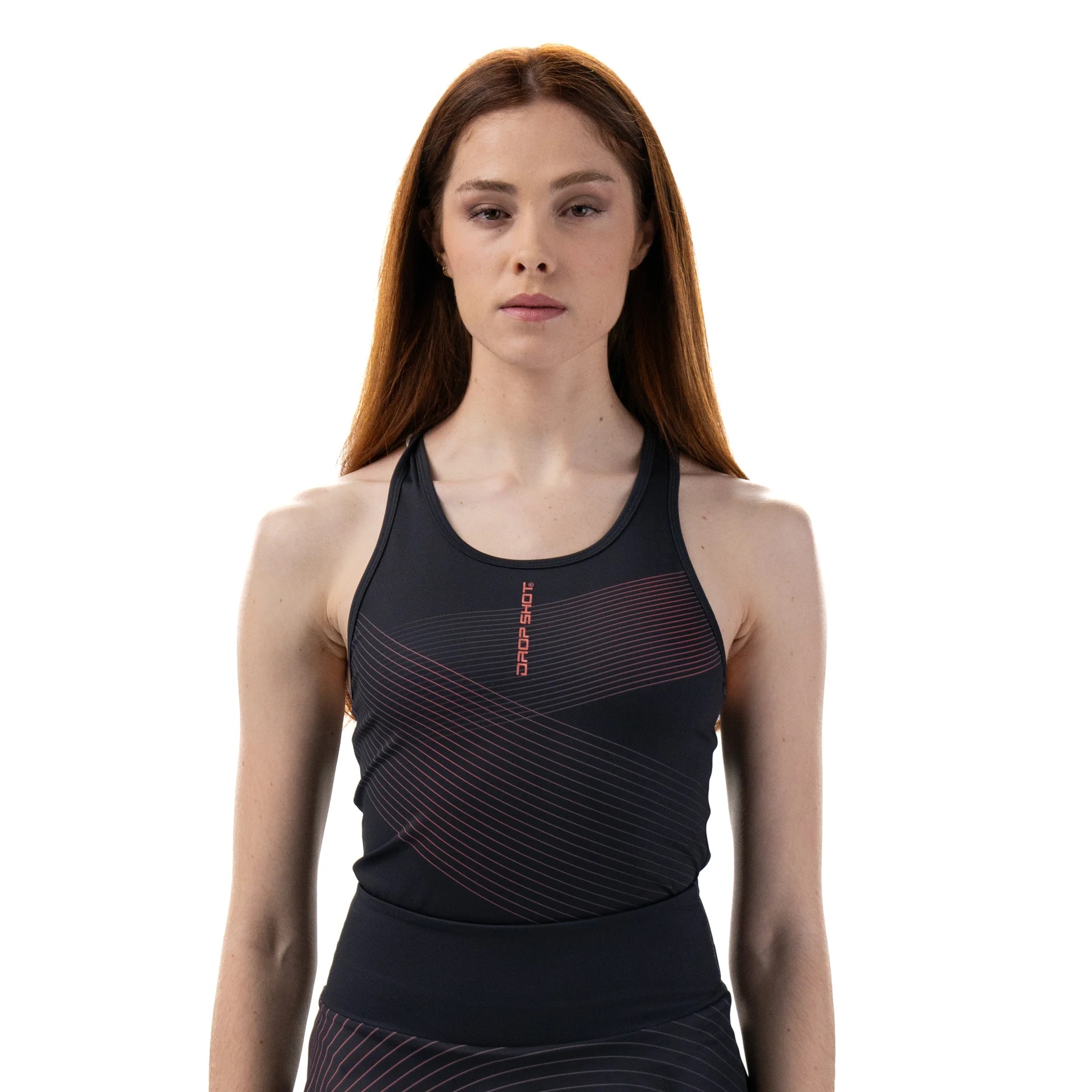 POLERA PADEL MUJER DROP SHOT ANDRA 2024 NEGRA - 1