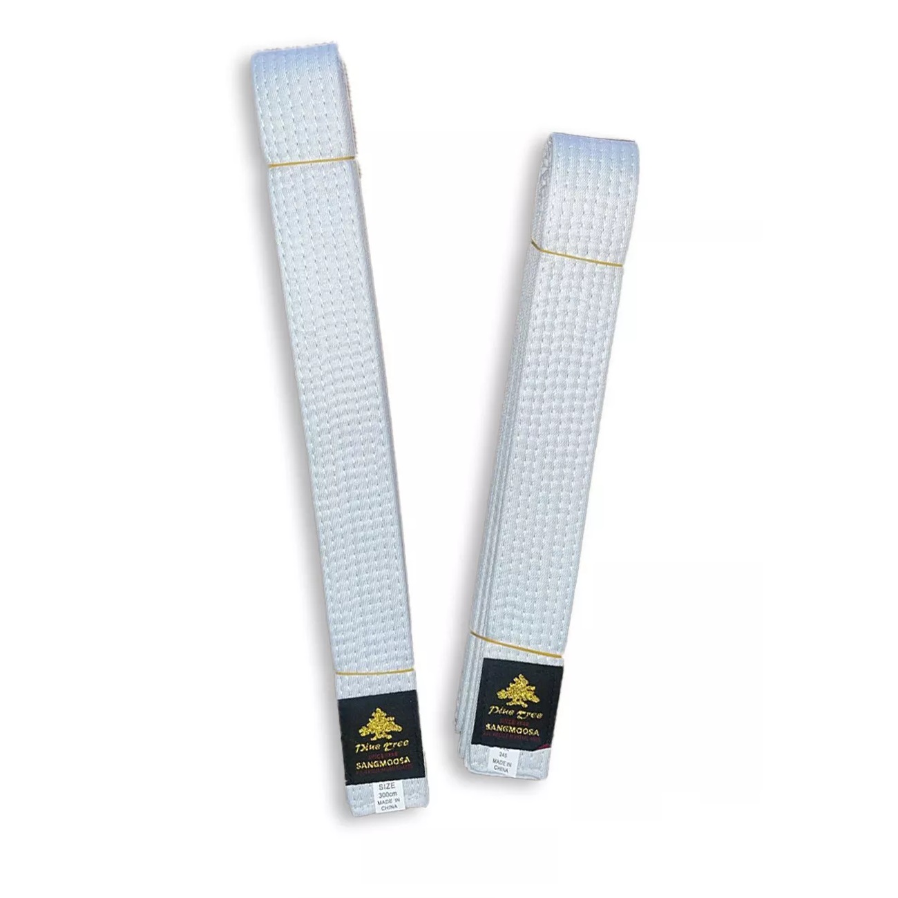 CINTURON ARTES MARCIALES PINE TREE ALGODÓN BLANCO 245 CMS. - 1