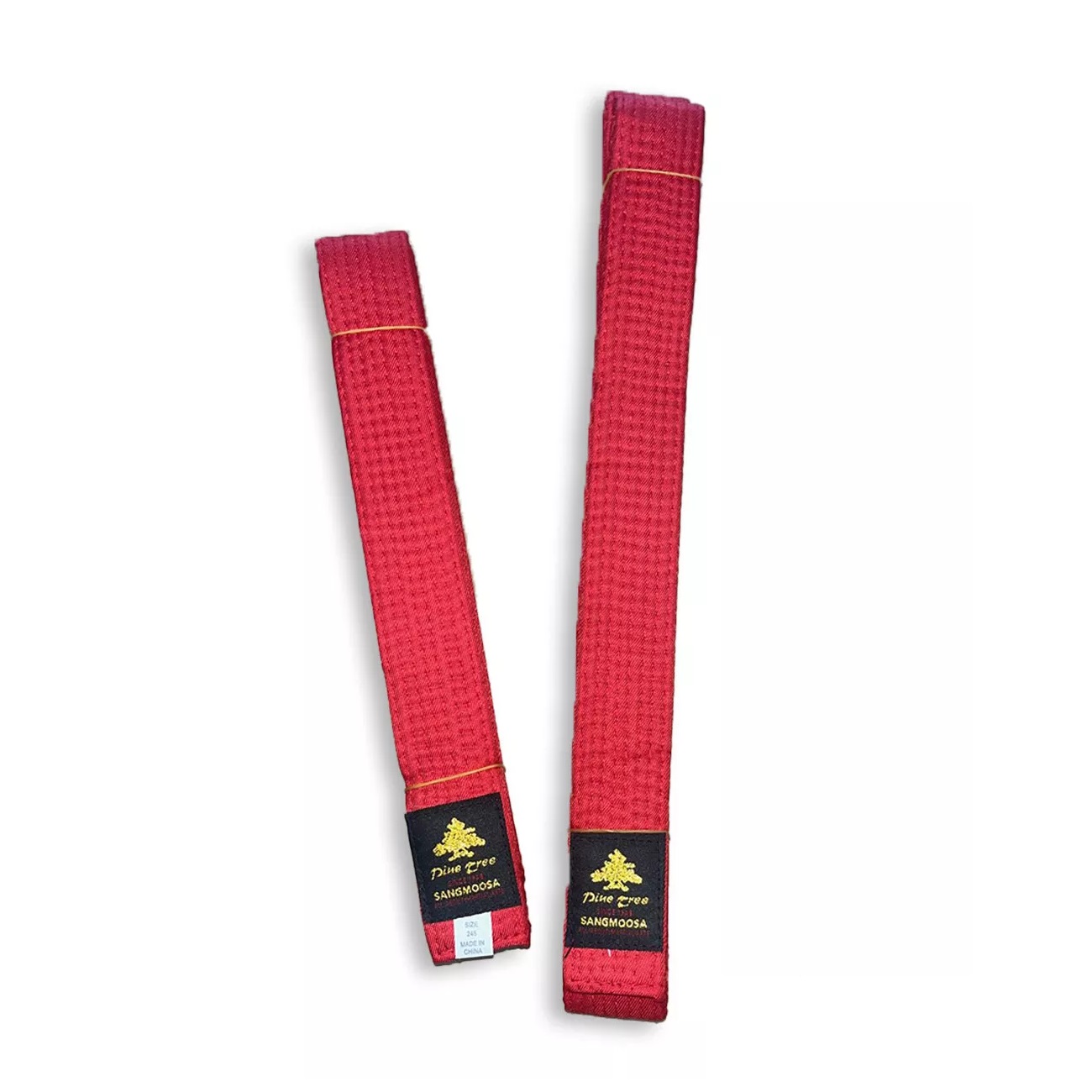 CINTURON ARTES MARCIALES PINE TREE ALGODÓN ROJO 300 CMS. - 1