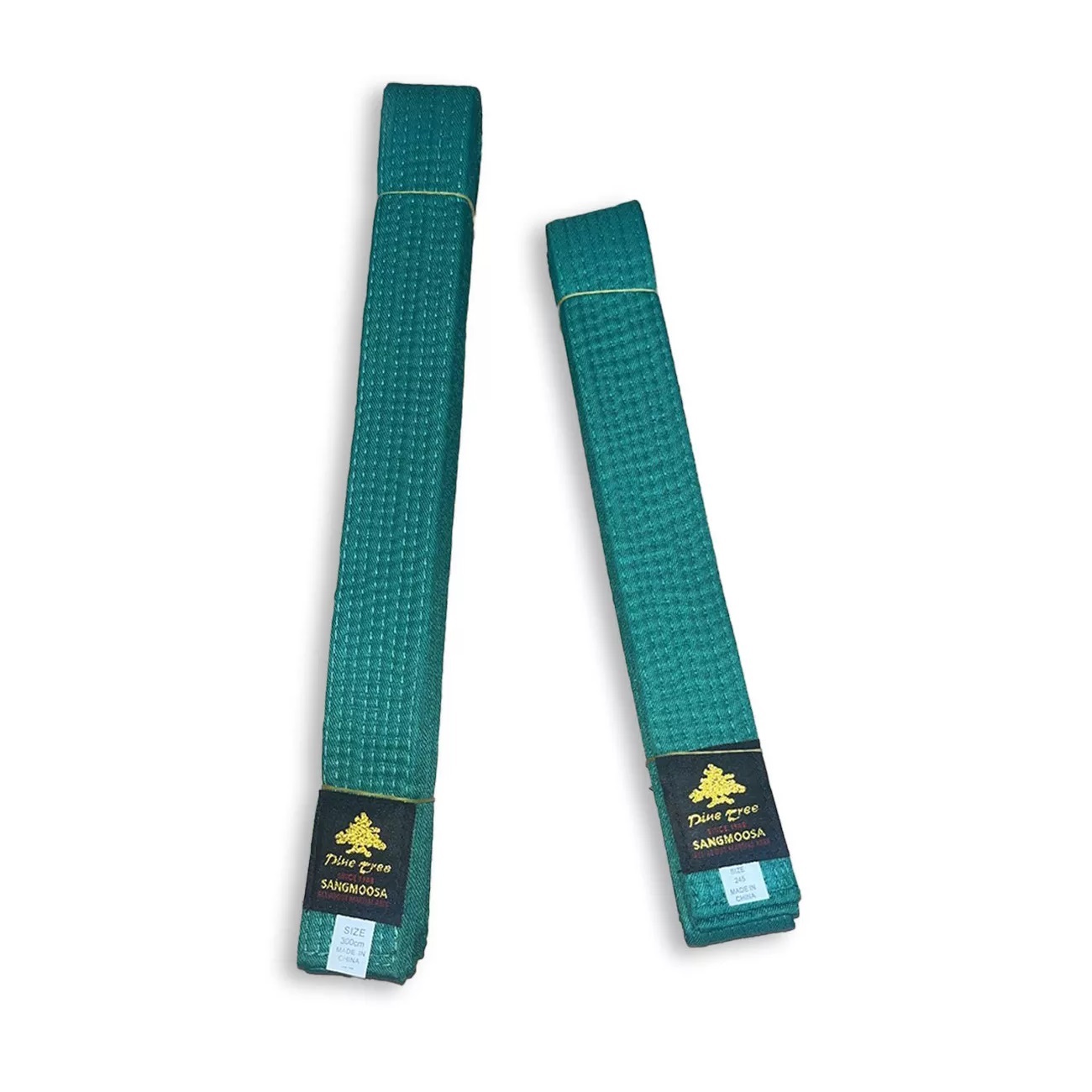 CINTURON ARTES MARCIALES PINE TREE ALGODÓN VERDE 300 CMS. - 2