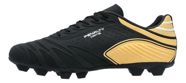 ZAPATO DE FUTBOL PENALTY MATIS Y-2 NEGRO/DORADO - 2