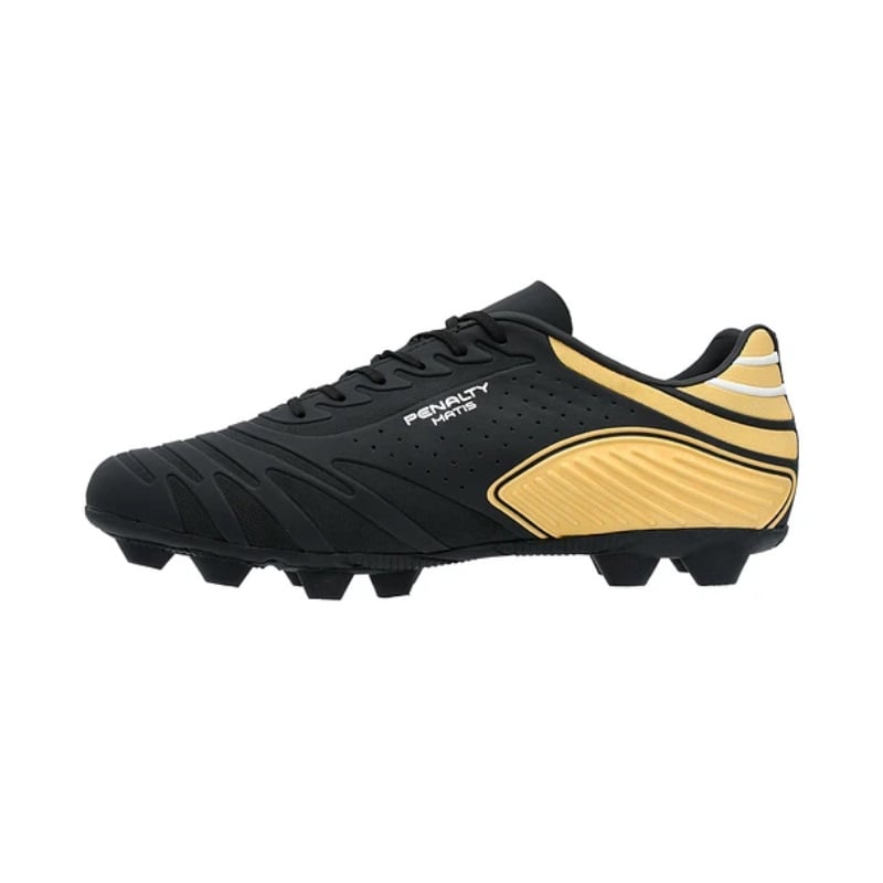 ZAPATO DE FUTBOL PENALTY MATIS Y-2 NEGRO/DORADO - 2