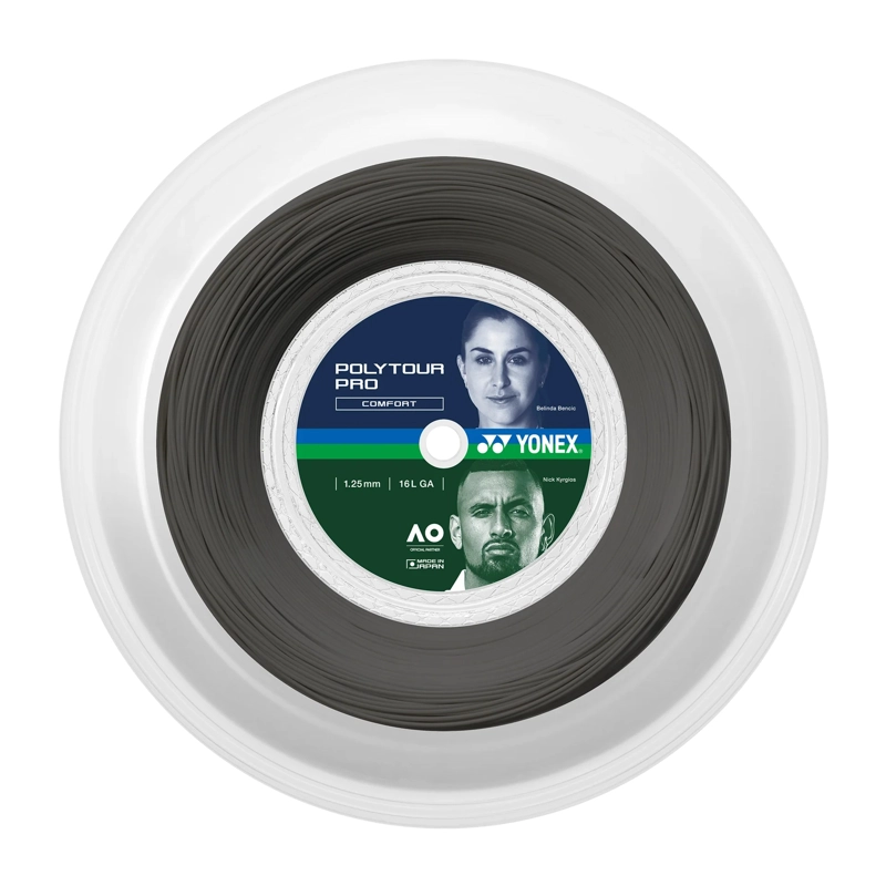 CUERDA DE TENIS YONEX POLYTOUR PRO 16L/1.25 GRAFITO 200 MTS. - 1