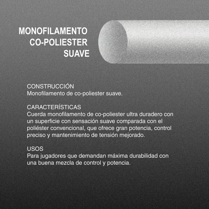 CUERDA TENIS ZONS POLYMO HEXPLOSION 17L/1.23MM PLATA 12 MT - 2