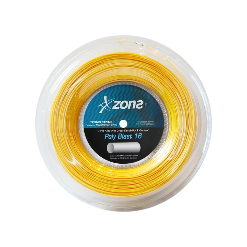 CUERDA DE TENIS ZONS POLY BLAST 16L/1.30MM AMBAR 200 MTS. - 2
